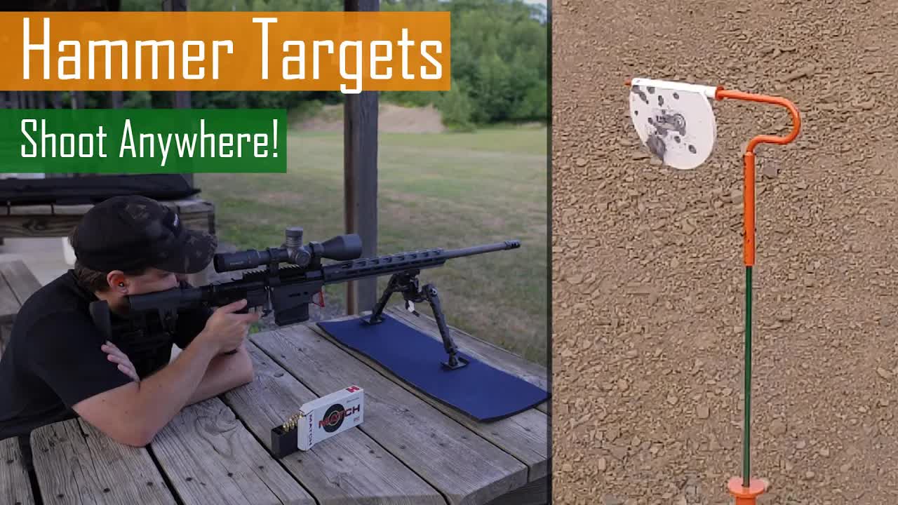 Hammer Targets AR500 steel gong with integrated slide hammer
