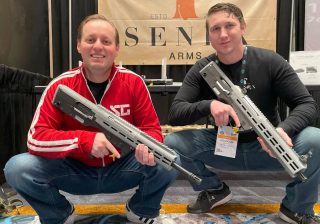 Senex Arms bullpup chassis booth update at Shot Show 2023
