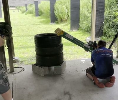 Sunwayfoto T4020 used as rear support — SlavGuns PRS Rimfire / NRL22