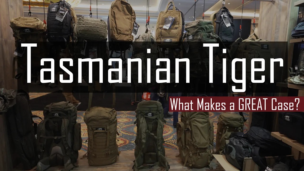 Tasmanian Tiger modular rifle cases and packs Shot Show 2023 booth with Hank