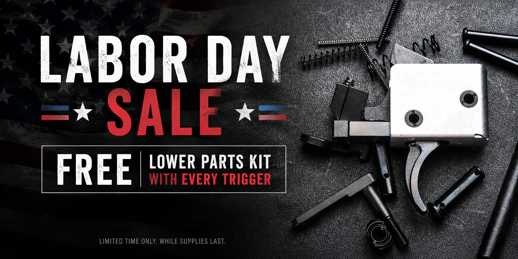 CMC Triggers Labor Day — free lower parts kit with every trigger