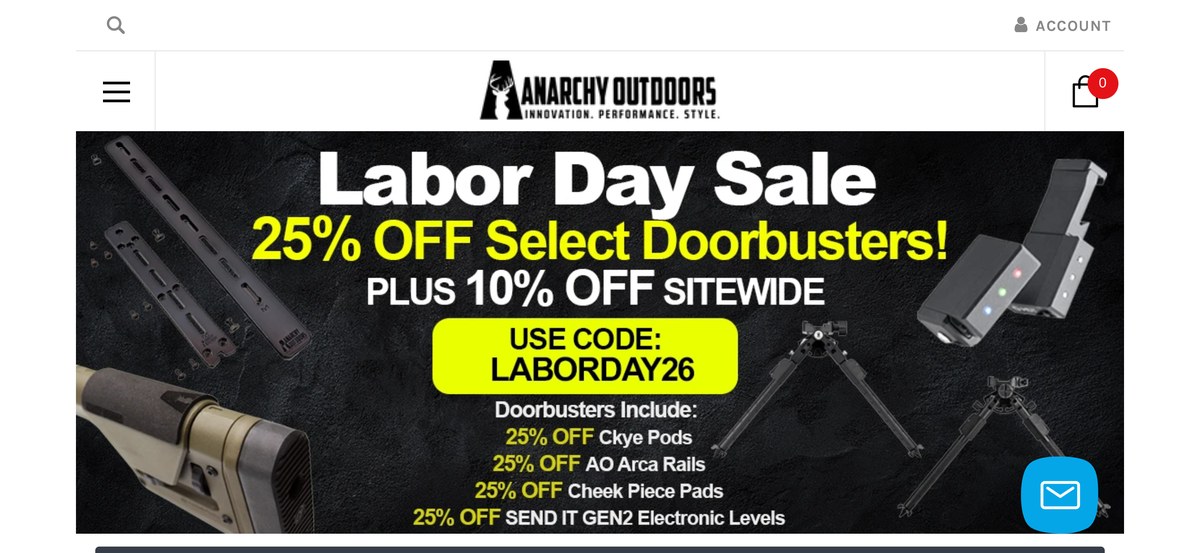 Anarchy Outdoors Labor Day sale