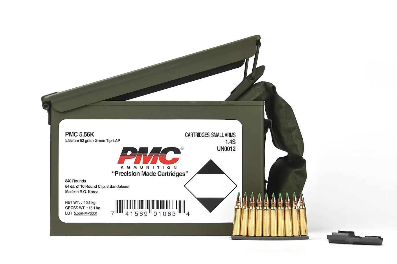 PMC X-Tac M855 green tip 840rd ammo can