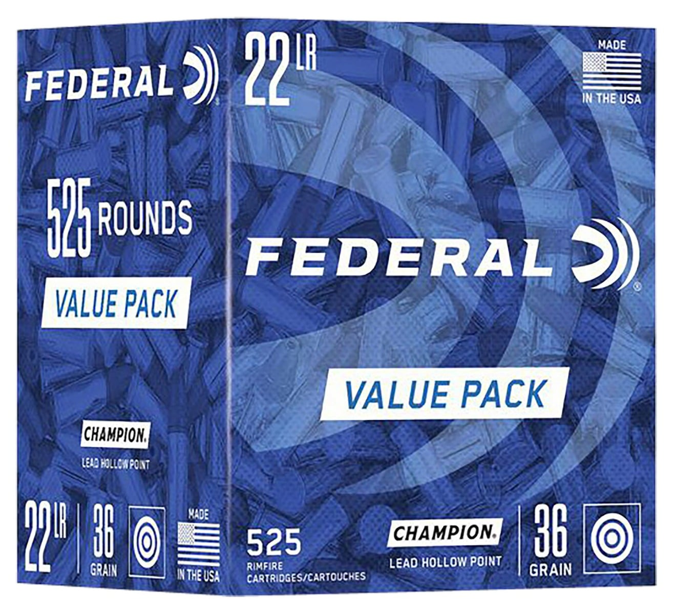 Federal Champion .22 LR 36gr LHP 525rd