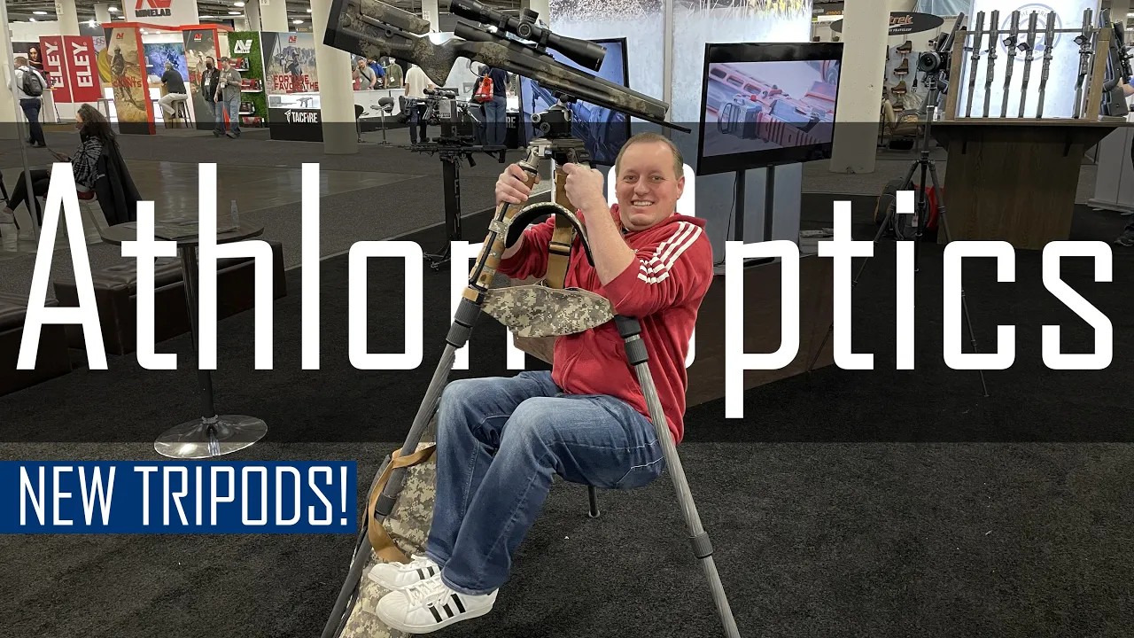 Athlon Optics shooting tripods SHOT Show 2022 booth first look