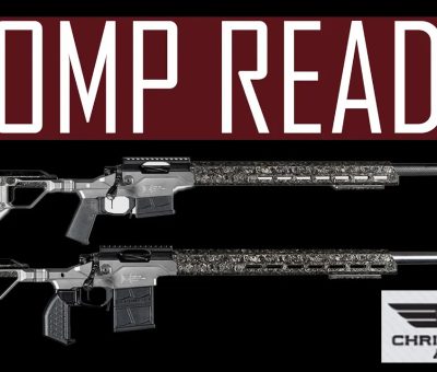 Christensen Arms Modern Precision Rifle and Competition chassis at Shot Show 2023 booth