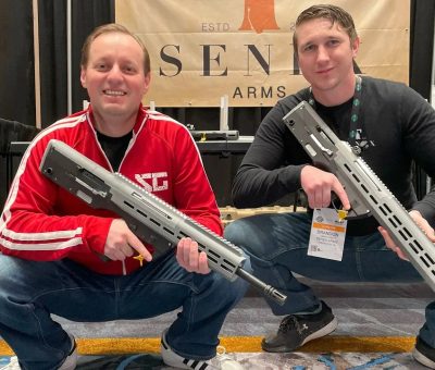 Senex Arms bullpup chassis booth update at Shot Show 2023