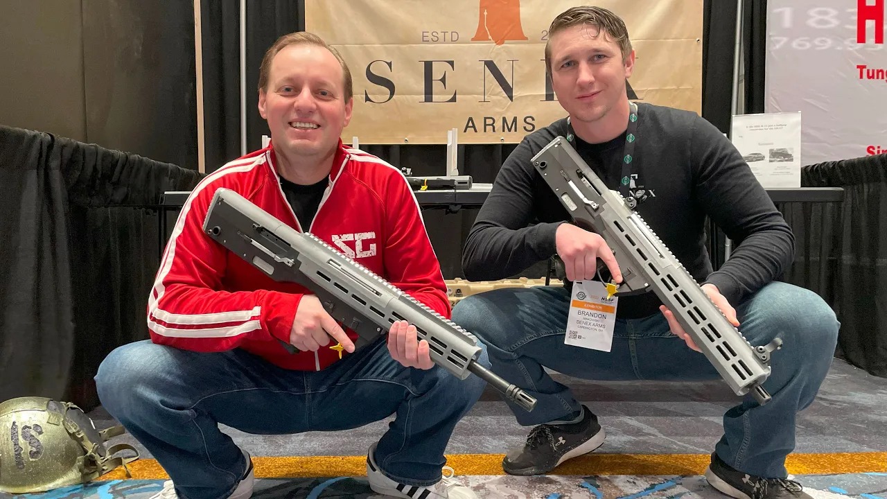 Senex Arms bullpup chassis booth update at Shot Show 2023