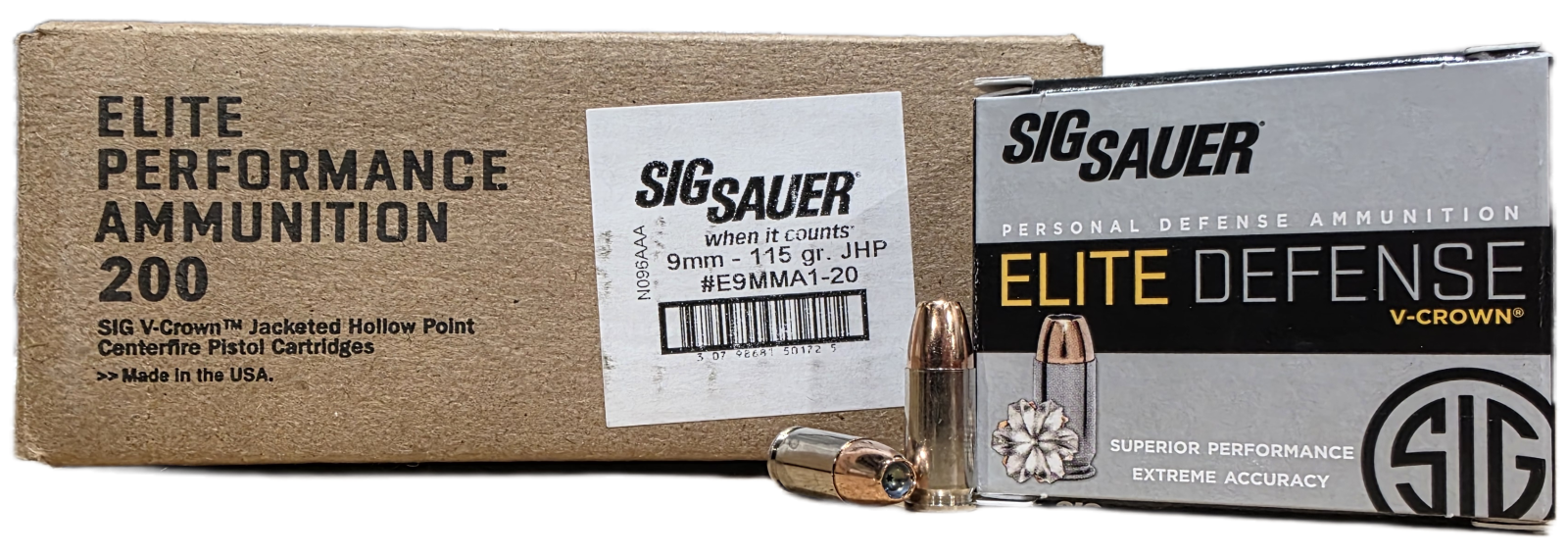 Sig V-Crown 9mm 115gr 200rd