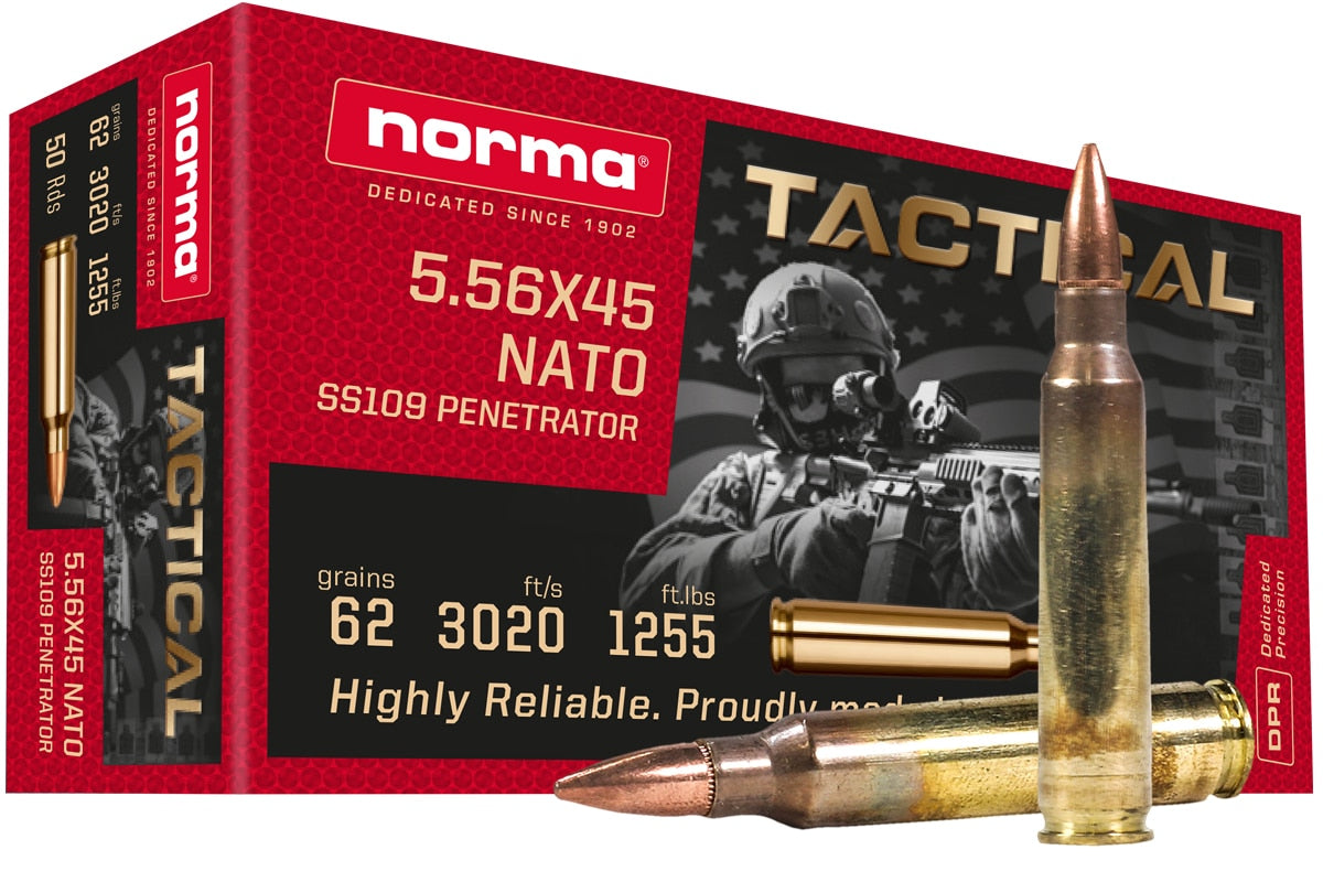 Norma 5.56 62gr FMJ Ammo Can