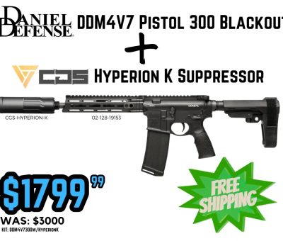 Daniel Defense DDM4 V7 Pistol 300 BLK CGS Hyperion K