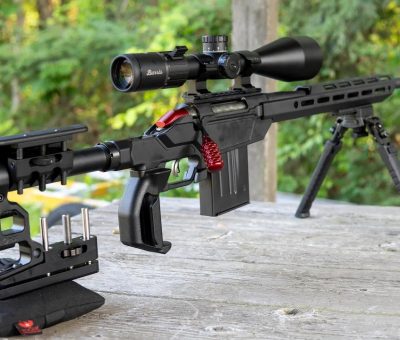 Sharps Bros Heatseeker chassis on Ruger American Rifle