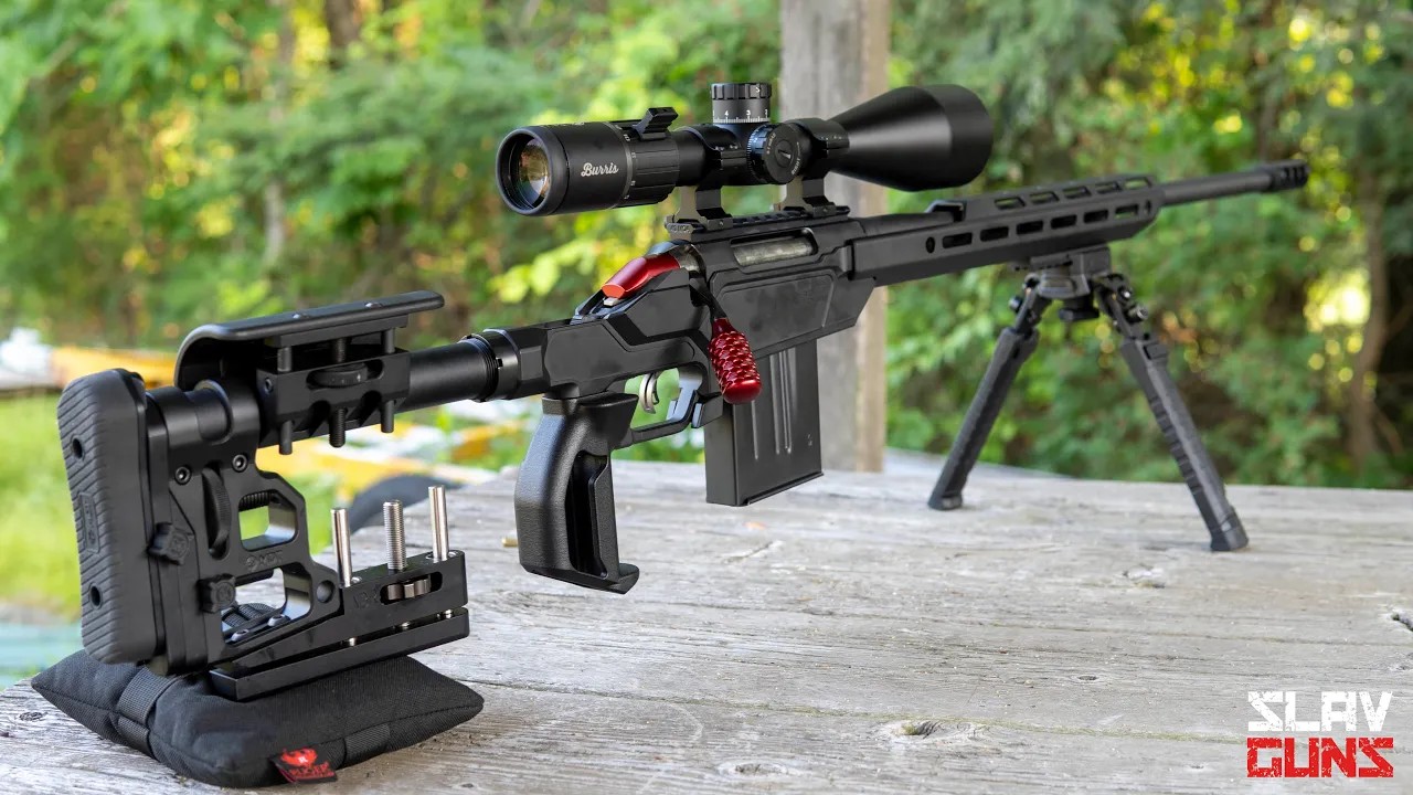 Sharps Bros Heatseeker chassis on Ruger American Rifle