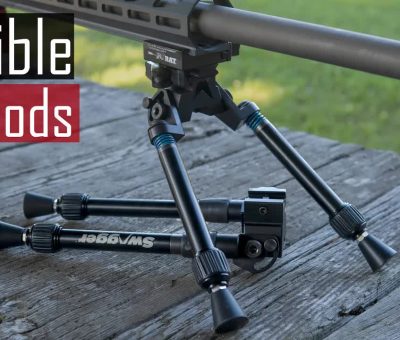 Swagger EXTREME bipods SEA12 and SFR10 on rifle for hunting and precision